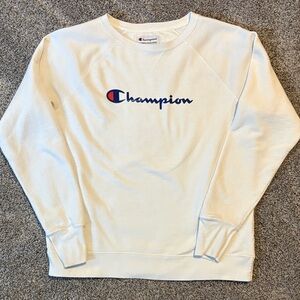 Champion White Crewneck Sweatshirt